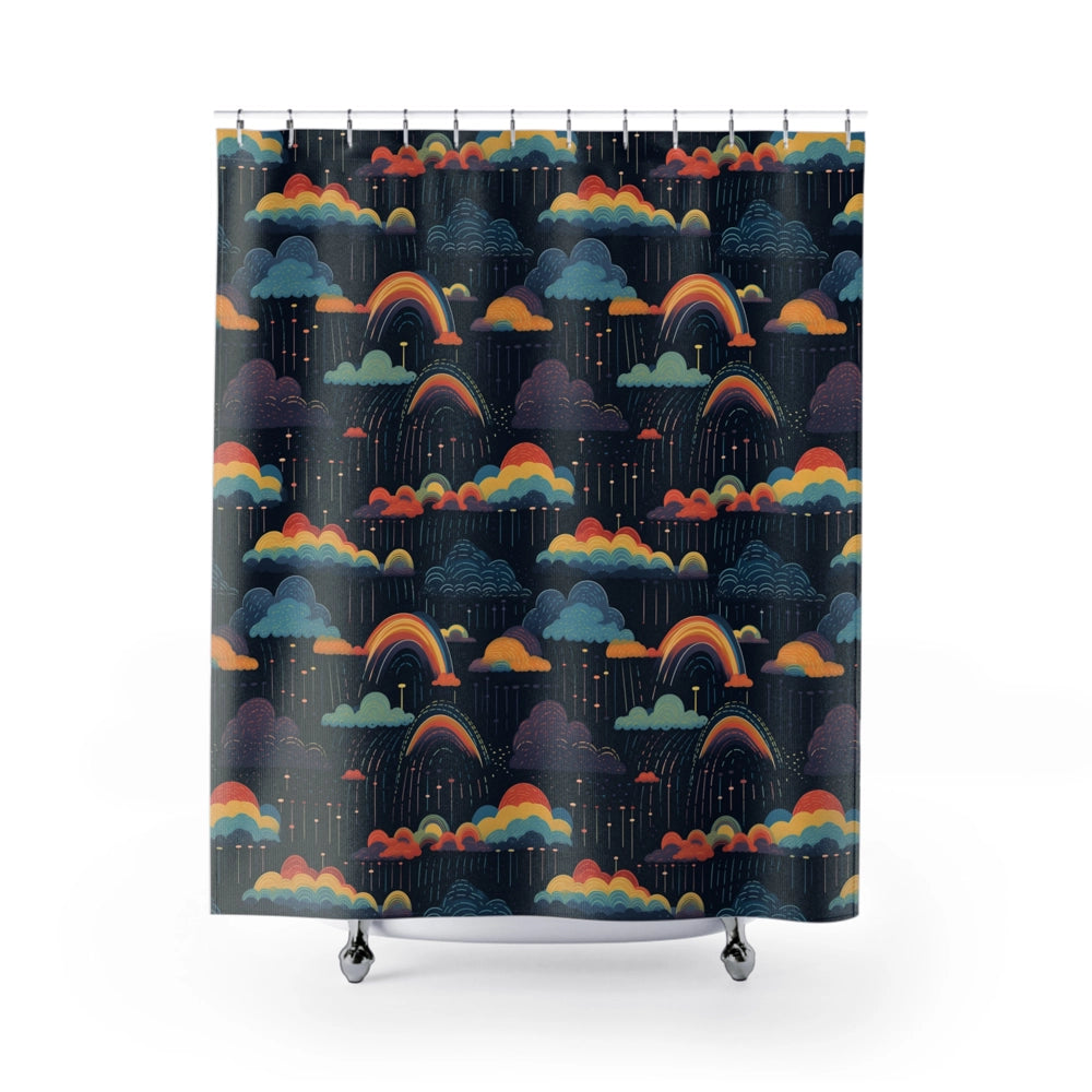 Rainbow Storm Shower Curtain