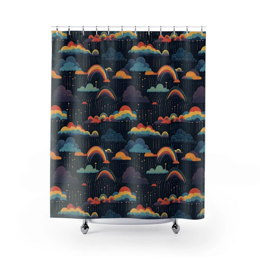 Rainbow Storm Shower Curtain