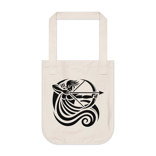 Sagittarius Organic Canvas Tote Bag – Cosmic Flow Collection