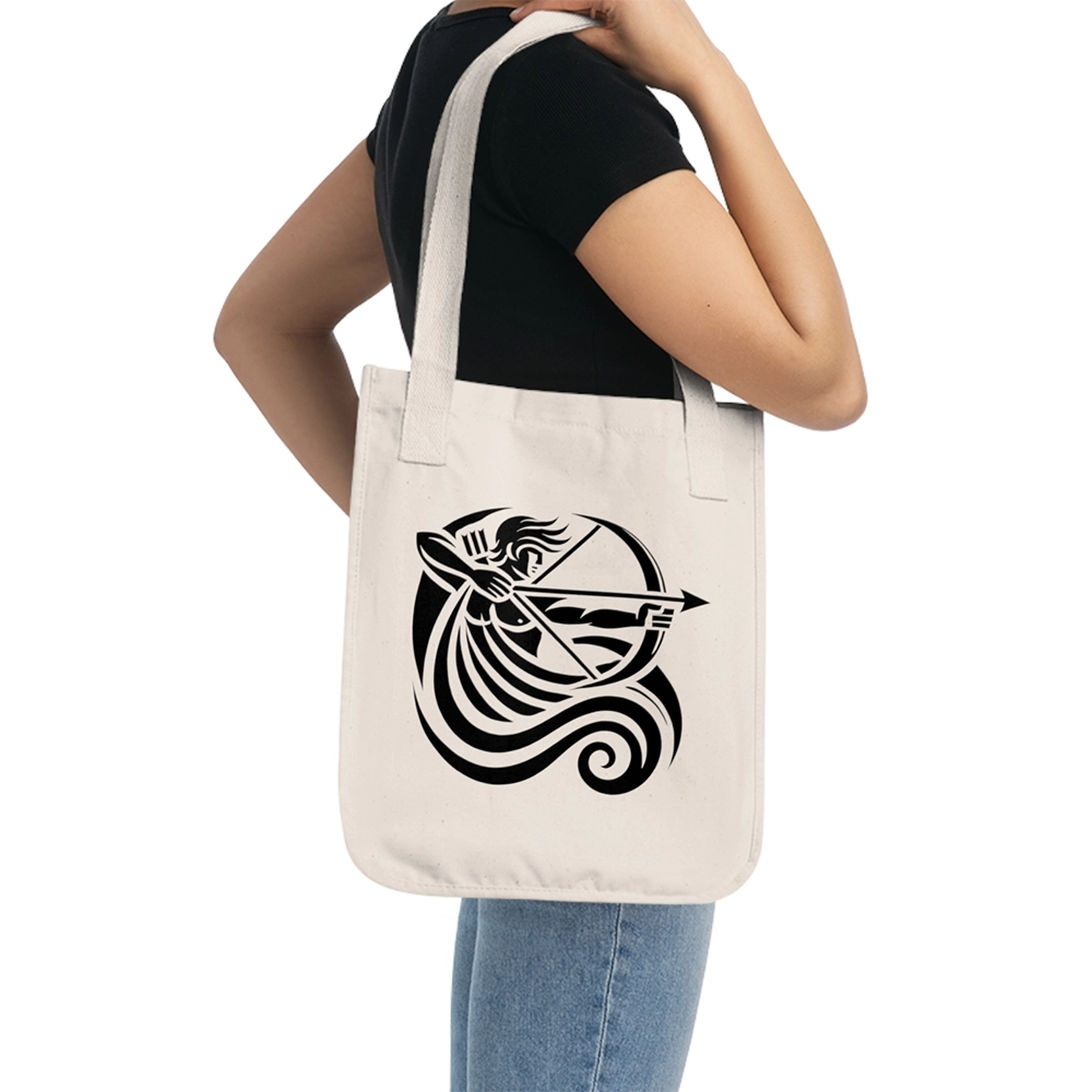 Sagittarius Organic Canvas Tote Bag – Cosmic Flow Collection