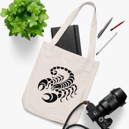 Scorpio Organic Canvas Tote Bag – Cosmic Flow Collection