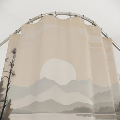 Serene Sunrise Shower Curtain