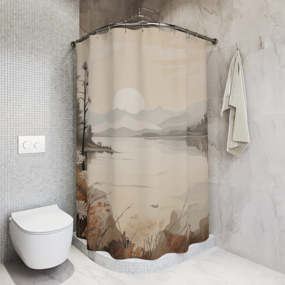 Serene Sunrise Shower Curtain