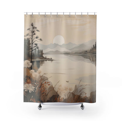 Serene Sunrise Shower Curtain