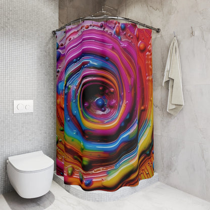 Spiral Splash Shower Curtain