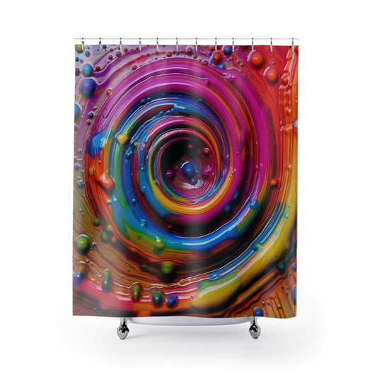 Spiral Splash Shower Curtain