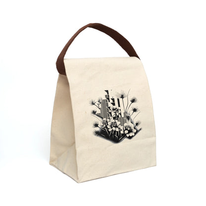 Starry Florals Canvas Lunch Bag With Strap