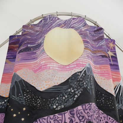 Starry Peaks Shower Curtain