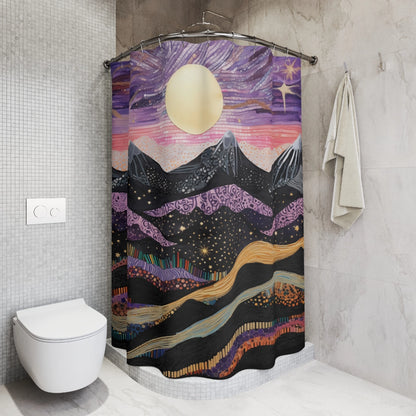 Starry Peaks Shower Curtain