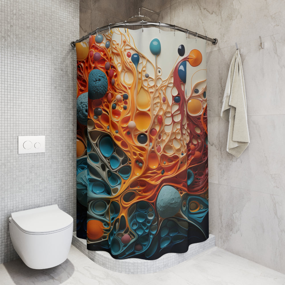 Synth Bloom Shower Curtain