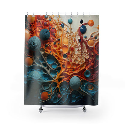 Synth Bloom Shower Curtain