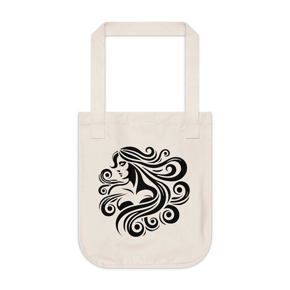 Virgo Organic Canvas Tote Bag – Cosmic Flow Collection