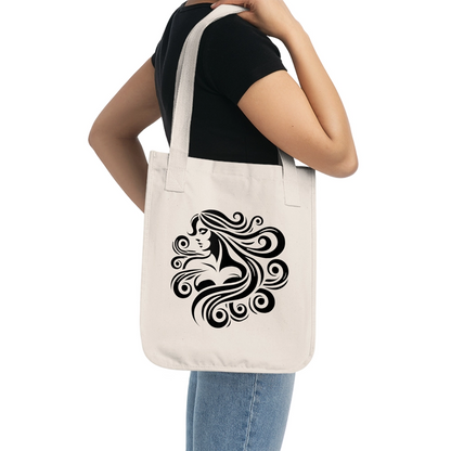 Virgo Organic Canvas Tote Bag – Cosmic Flow Collection